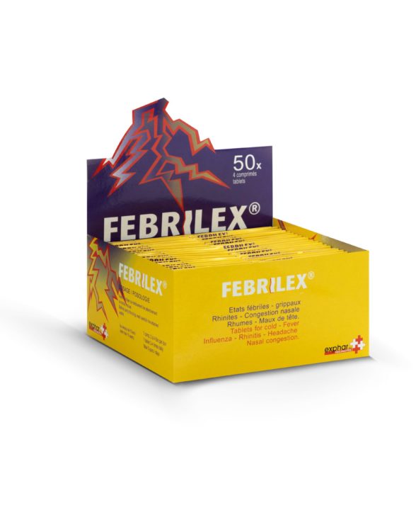 Le febrilex - médicament antigrippal sous forme de comprimés exphar